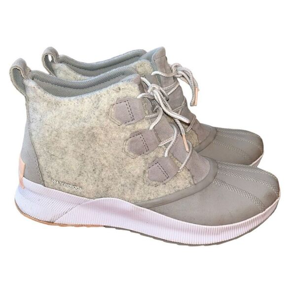 Sorel Out N About III Classic Leather Boot In Dove Peach Size Women’s 10 - Picture 1 of 16